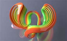 3D創造的、色曲線 HDの壁紙