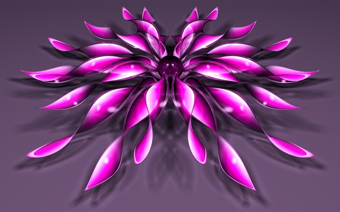 3D紫色の花 壁紙 ピクチャー