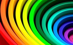 抽象円、虹色 HDの壁紙
