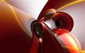 抽象的な曲線、赤スタイル HDの壁紙