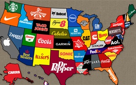 ブランドのアメリカの地図