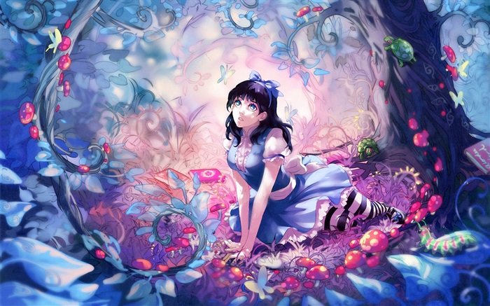 妖精の森のアニメの女の子 壁紙 ピクチャー