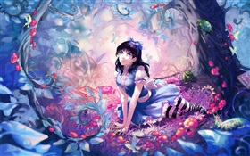 妖精の森のアニメの女の子 HDの壁紙