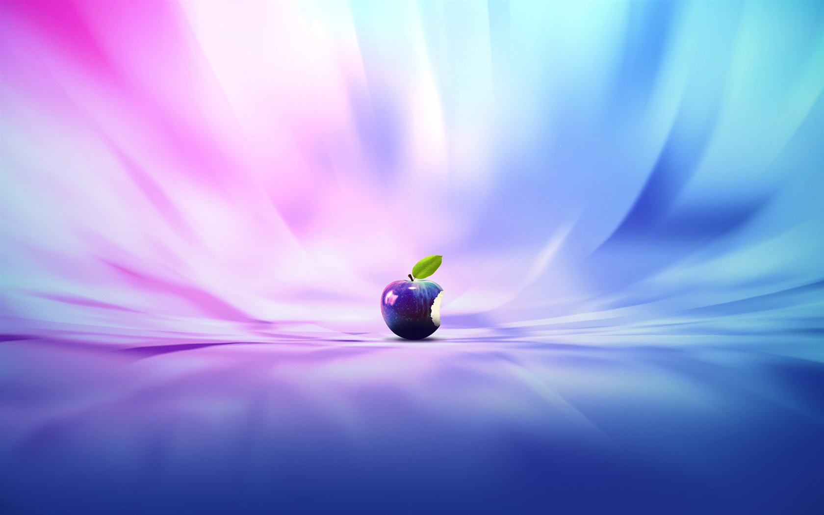 カラフルなステージ、Appleロゴ 1680x1050 壁紙 背景画像
