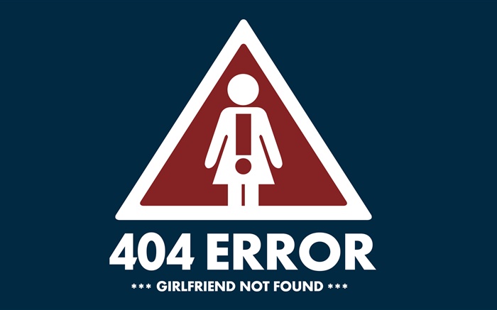 クリエイティブ写真は、404エラー、ガールフレンドが見つかりません 壁紙 ピクチャー