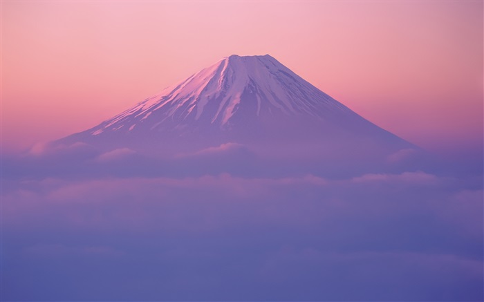 富士山、夕暮れ 壁紙 ピクチャー