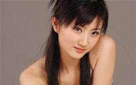純粋な中国の女の子、長い髪 HDの壁紙