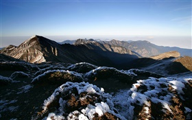 トップビューの山の風景、空 HDの壁紙