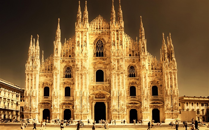 大聖堂、ミラノ、イタリア、建物 壁紙 ピクチャー
