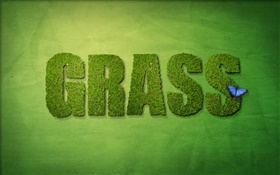 創造的なデザイン、緑の草 HDの壁紙