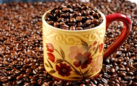 コーヒー豆のフルカップ HDの壁紙