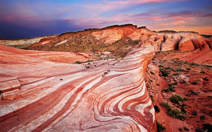 赤岩、砂漠、日没 壁紙 ピクチャー