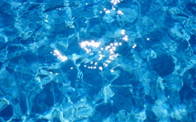 水、ボケ味、青、日光 HDの壁紙