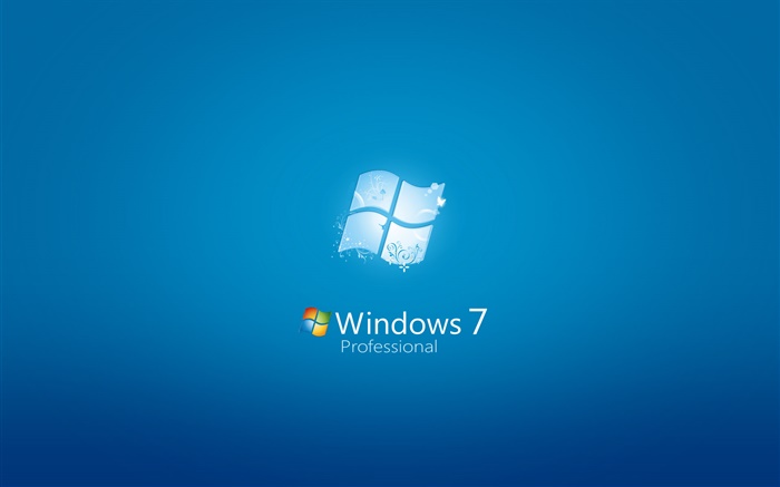 Windows 7のプロフェッショナル、青の背景 壁紙 ピクチャー