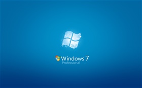 Windows 7のプロフェッショナル、青の背景