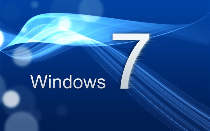 Windows 7の、青い曲線 壁紙 ピクチャー