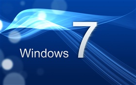 Windows 7の、青い曲線 HDの壁紙