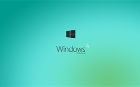 Windowsの9、プロフェッショナル、ライトブルー HDの壁紙