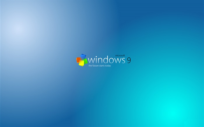 Windowsの9システム、青の背景 壁紙 ピクチャー