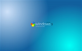 Windowsの9システム、青の背景