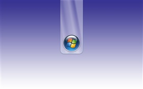 Windowsロゴ、青の背景 HDの壁紙