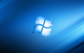 Windowsロゴ、ブルー、スタイル、背景 HDの壁紙