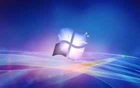 Windowsロゴ、創造的なデザインの背景 HDの壁紙