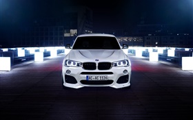 BMW ACS X4白い車のフロントビュー HDの壁紙