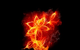 火と花、創造的なデザイン HDの壁紙