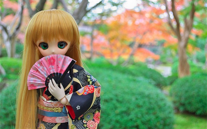 日本のおもちゃの女の子、人形、長い髪 壁紙 ピクチャー