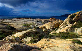 サルデーニャ岩、海 HDの壁紙