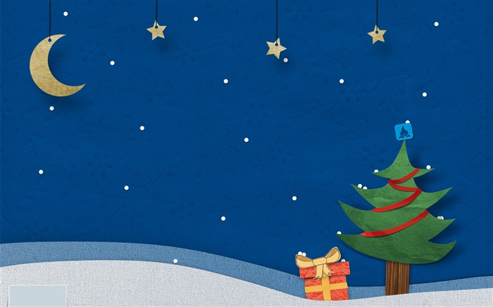 クリスマスは写真をテーマにした、創造的なデザイン、木、贈り物、星、月 壁紙 ピクチャー
