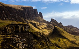 スロープ、山、スカイ島、スコットランド、英国 HDの壁紙