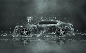 ウォータースプラッシュ車、側面図、創造的なデザイン HDの壁紙