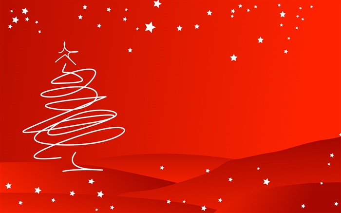 クリスマスをテーマに、シンプルなスタイル、木、赤、背景 壁紙 ピクチャー