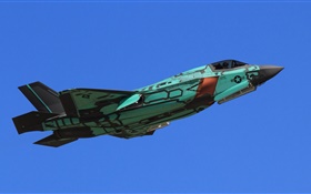 空のF-35AライトニングII戦闘機の飛行 HDの壁紙