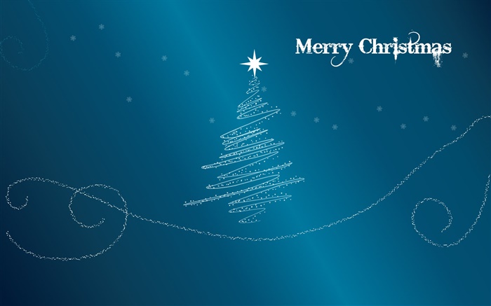 メリークリスマス、創造的なデザイン、木、星、青の背景 壁紙 ピクチャー
