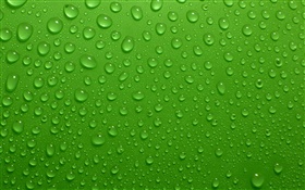 水滴、緑の背景 HDの壁紙