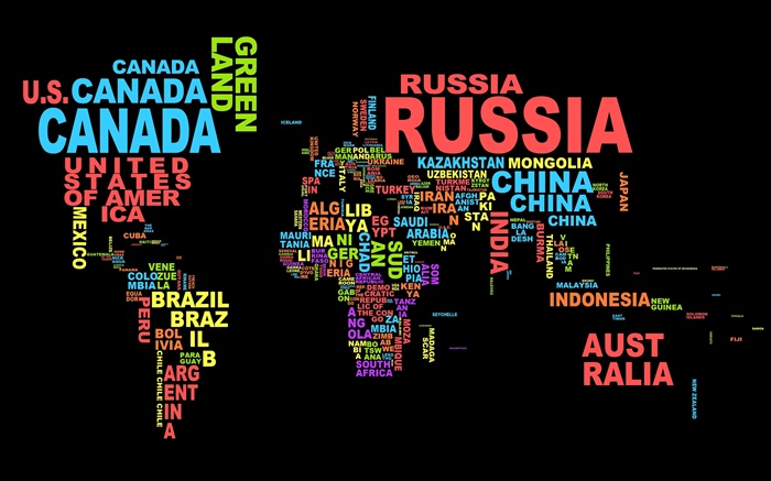世界地図、国、テキスト、創造的なデザイン 壁紙 ピクチャー