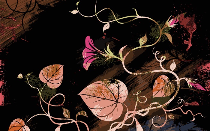 葉、花、抽象的な写真 壁紙 ピクチャー