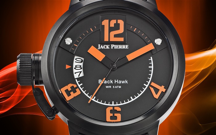 ジャック・ピエール、時計、オレンジと黒 壁紙 ピクチャー