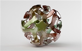 3D創造的なデザインのボール