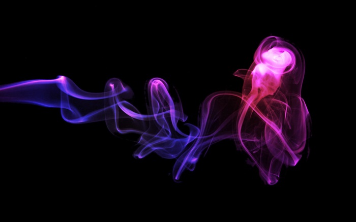 抽象的な煙、紫と青 壁紙 ピクチャー