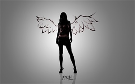 天使の女の子、創造的なデザイン HDの壁紙