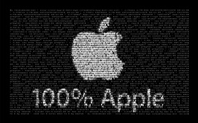 Appleロゴ、黒の背景、創造的なデザイン HDの壁紙