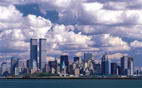 911の前に、ツインタワー、マンハッタン、USA HDの壁紙