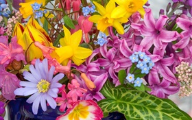 花束、花、多くの種類、色鮮やかな HDの壁紙