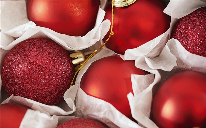 クリスマスボール、装飾、赤 壁紙 ピクチャー