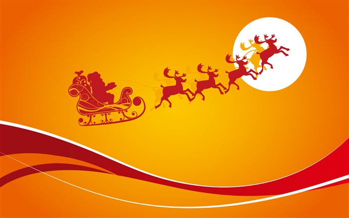 クリスマスは写真をテーマに、オレンジ色の背景、月、ベクトル 壁紙 ピクチャー