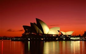 市の夜、シドニー、オーストラリア HDの壁紙